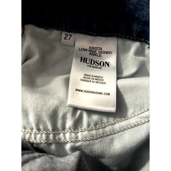 Hudson Krista Low Rise Skinny Ankle Jeans, Size 27 - Picture 5 of 5
